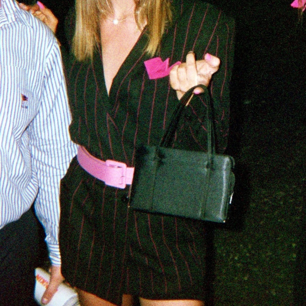 Pink stripped oversized blazer